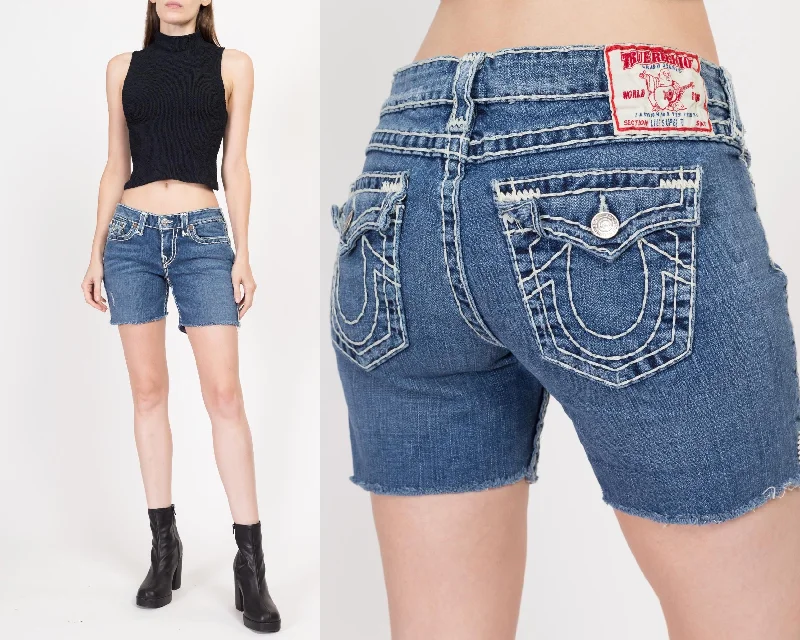 Medium Y2K True Religion Low Rise Jean Shorts