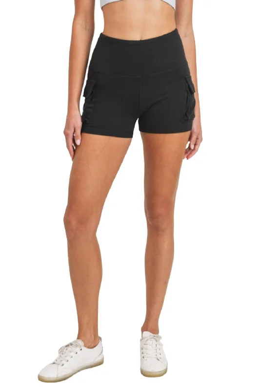 Mono B Cargo Utility Hybrid High Waist Shorts APH3108