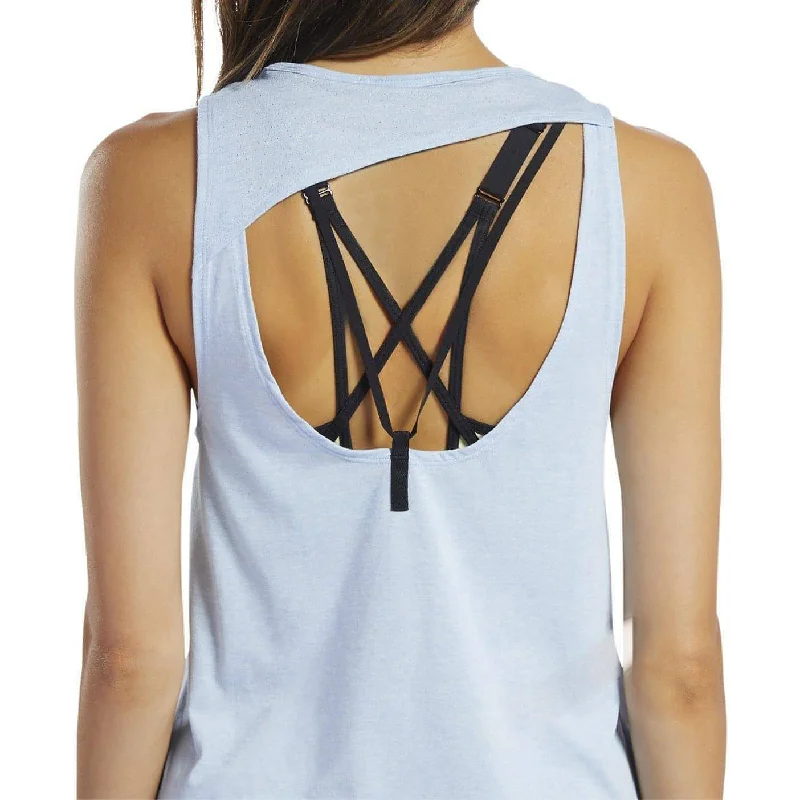 Reebok ActivChill + Cotton Womens Training Vest Tank Top - Blue