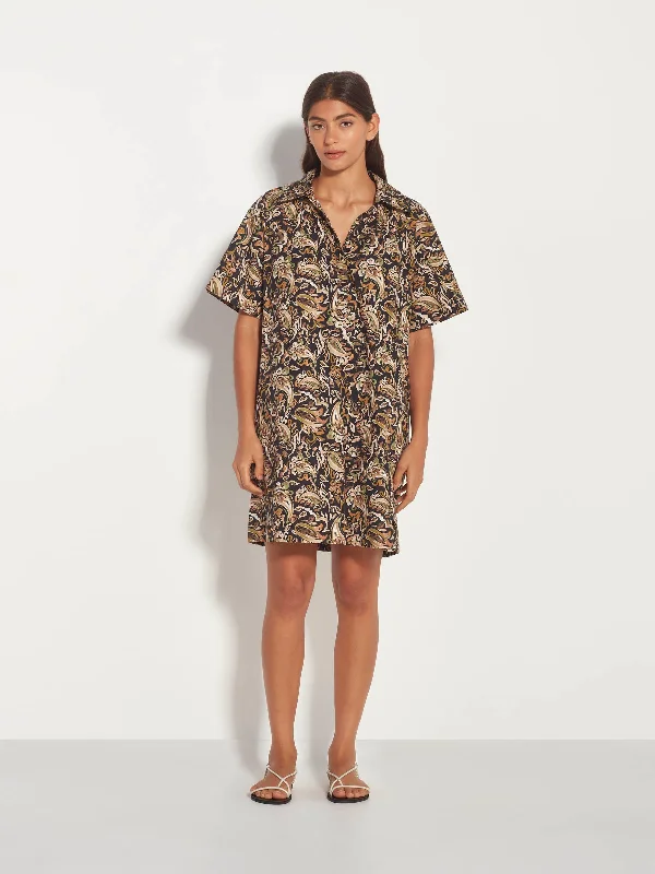 Rue Shirtdress (Painterly Paisley) Native