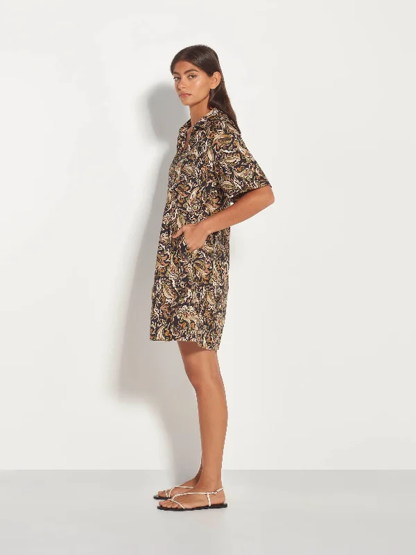 Rue Shirtdress (Painterly Paisley) Native