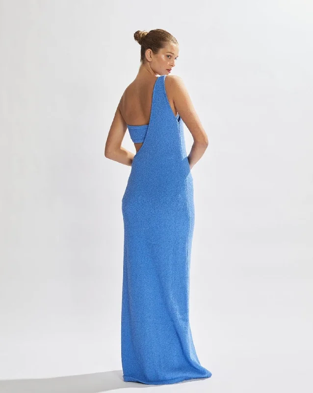 Solei Knit Maxi Dress Pacific Blue