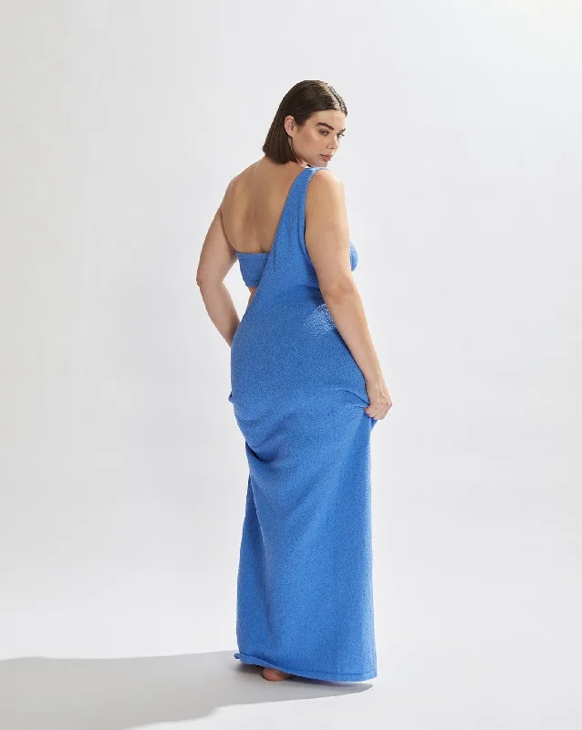 Solei Knit Maxi Dress Pacific Blue