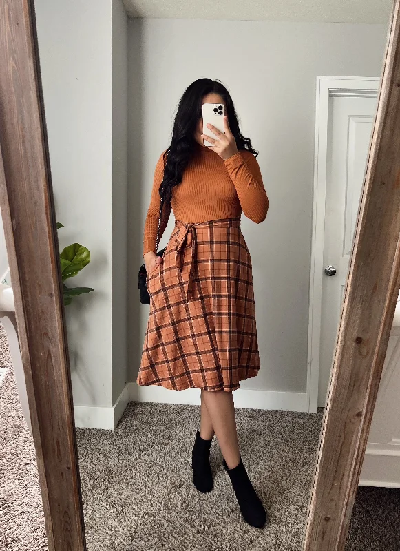 The Dahlia Dress - Rust