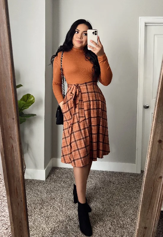 The Dahlia Dress - Rust