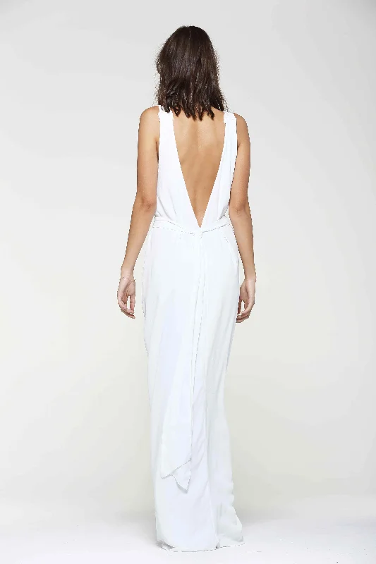 TK WRAP LONG CREPE WHITE