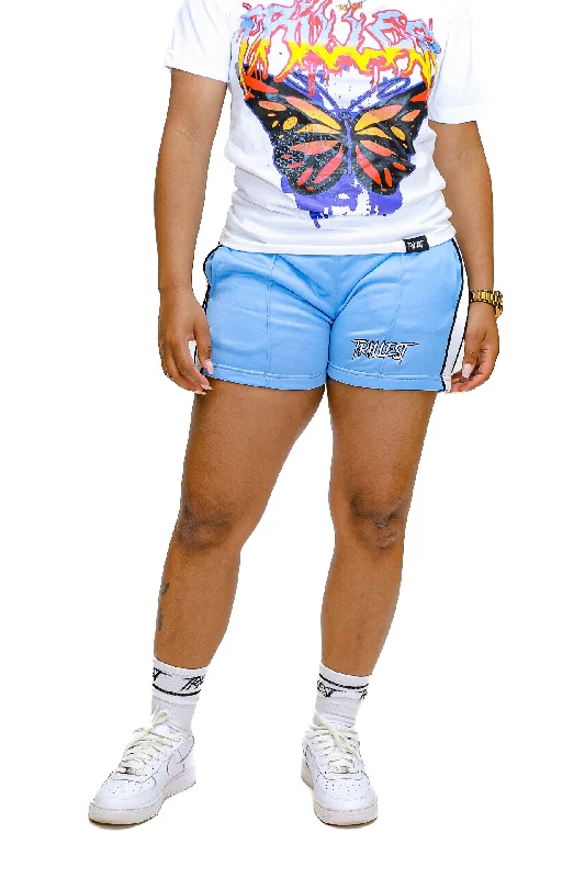 Trillest Women Track Shorts - Sky