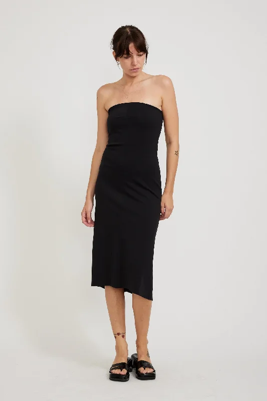 Viscose Crepe Dress Black