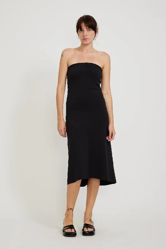 Viscose Crepe Dress Black