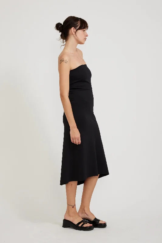 Viscose Crepe Dress Black