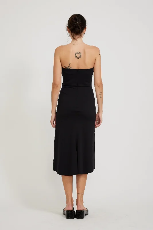 Viscose Crepe Dress Black