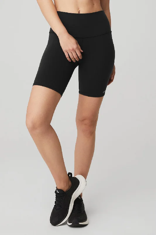 7"" High-Waist Biker Short - Black