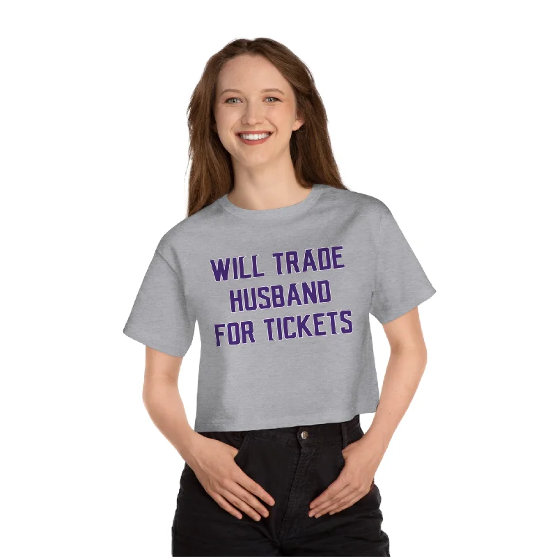 Women's Champion Heritage Cropped Top - Husband for Tickets