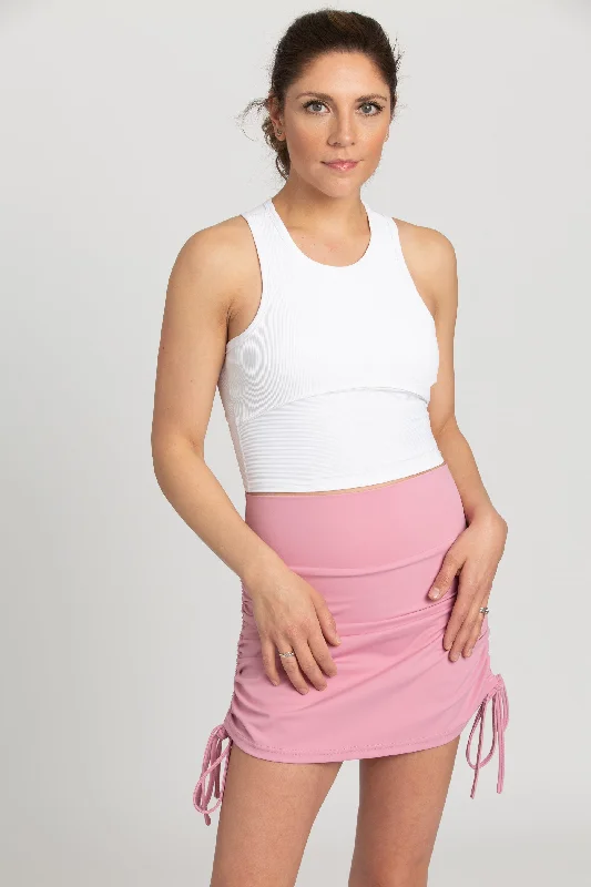 Bright White Ribbed Yoga Top