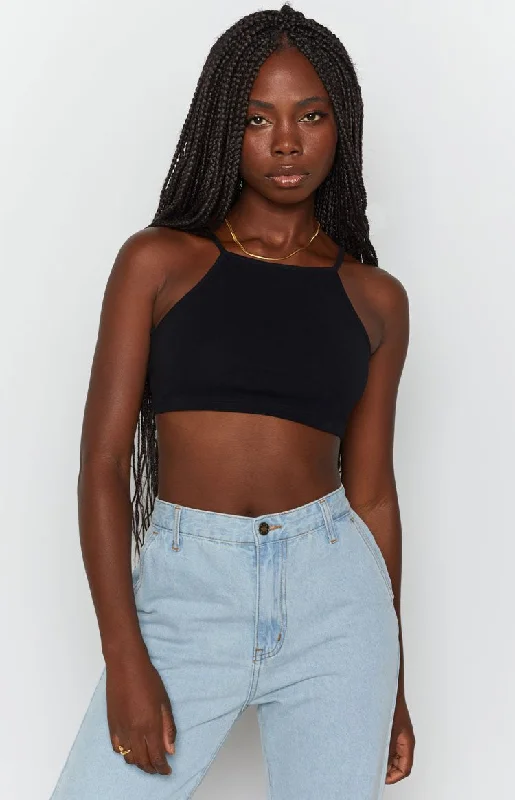 Wonderland Crop Top Black