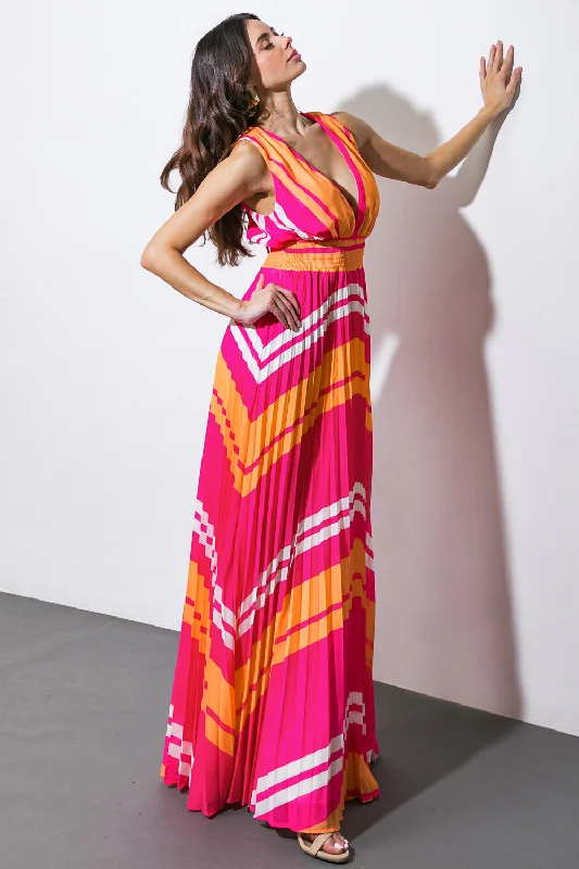 A QUICK TRIP WOVEN MAXI DRESS