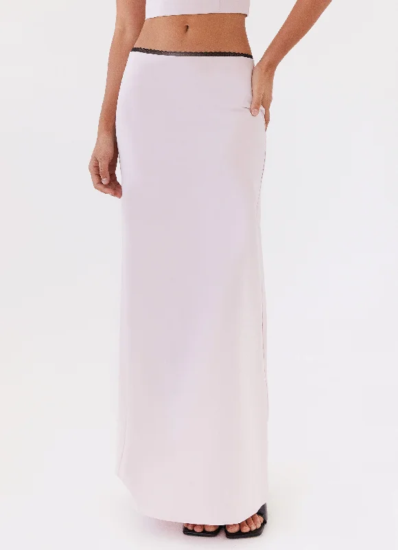 Rushing Back Maxi Skirt - Mauve